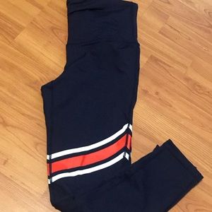 Like New ankle length navy blue Medium leggings